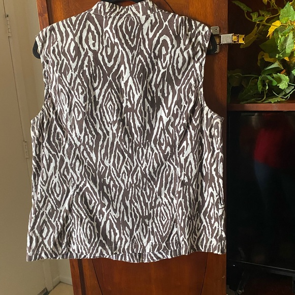 Chico's Zebra Print Top/Vest - Picture 2 of 3